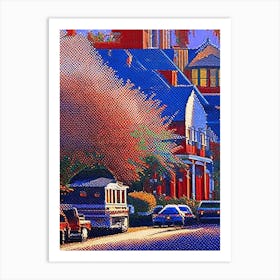 Gresham, City Us  Pointillism Art Print