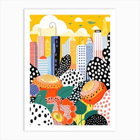 Bangkok, Illustration In The Style Of Pop Art 3 Art Print