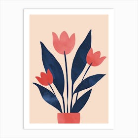 Tulips In A Pot Art Print