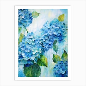 Blue Hydrangeas 10 Art Print