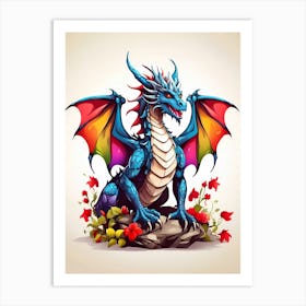 Colorful Dragon Art Print