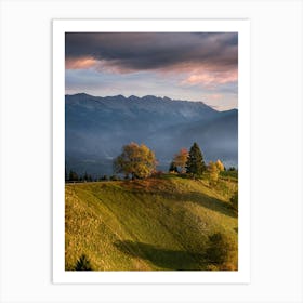 Sunset In The Mountains 9 Art Print