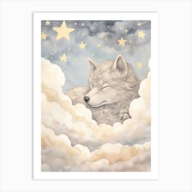 Sleeping Baby Wolf 1 Art Print