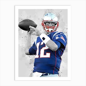 Tom Brady New England Patriots Art Print