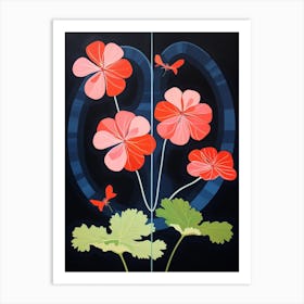 Geranium 1 Hilma Af Klint Inspired Flower Illustration Art Print