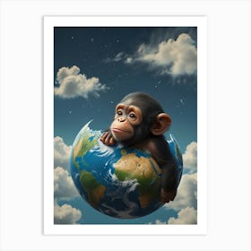 Chimpanzee 1 Art Print