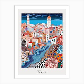 Poster Of Trapani, Italy, Illustration In The Style Of Pop Art 4 Art Print