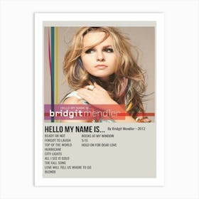 HELLO MY NAME IS... By Bridgit Mendler • 2012 Poster Art Print