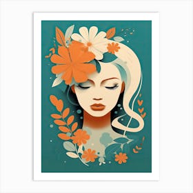 Bloom Body Woman Botanical 10 Art Print