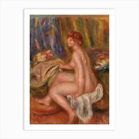 Seated Female Nude, Profile View, Pierre Auguste Renoir Art Print