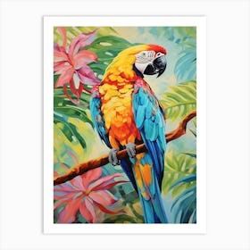 Spectrum in Flight: Macaw Jungle Bird Decor Art Print