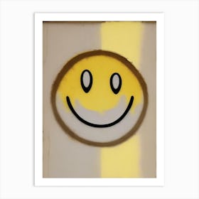 Smiley Face Symbol Abstract Painting Art Print