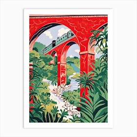 El Ferdan Railway Bridge Egypt Colourful 1 Art Print