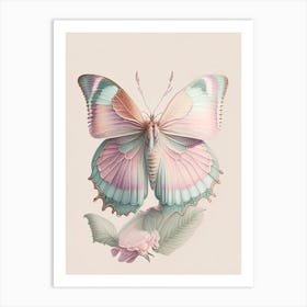 Gatekeeper Butterfly Vintage Pastel 2 Art Print