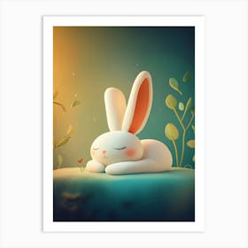 Cute Bunny Art Print