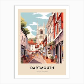 Devon Vintage Travel Poster Dartmouth Art Print