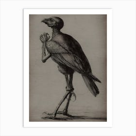 Dark Gothic Crow 1 Art Print