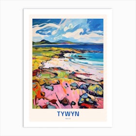 Tywyn Wales 3 Uk Travel Poster Art Print