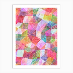 Chroma Abstract - Soft Pink Art Print