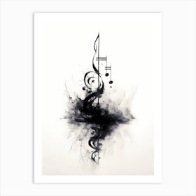 Music Notes In Water Art Print