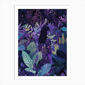 In The Garden Purple 2 Art Print