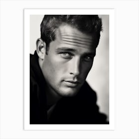 Black And White Photograph Paul Newman Art Print