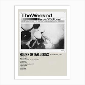 House Of Balloons By The Weeknd 2015 Poster Art Print