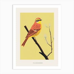 Minimalist Yellowhammer 1 Bird Poster Art Print