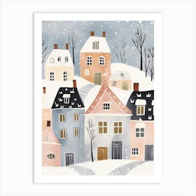 Winter Village Art Print