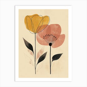 Marrakesh Flower Market Boho Minimalist Style 1 Art Print