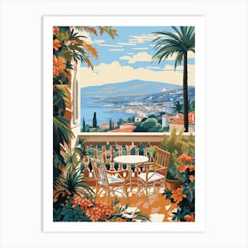 Jardin Exotique De Monaco Illustration 3 Art Print