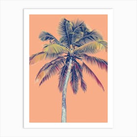 Palm Tree Minimalistic Drawing 1 Art Print