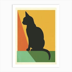 Cat Silhouette Art Print