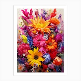 Exploding Colors Art Print