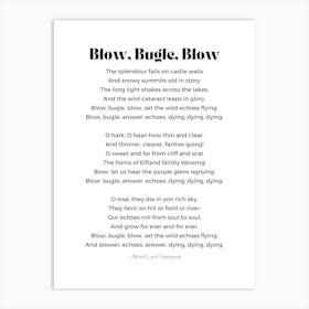 Blow Bugle Blow Poem By Alfred Lord Tennyson Wall Art Print