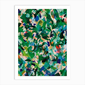 Paper Jungle Abstract Collage Art Print