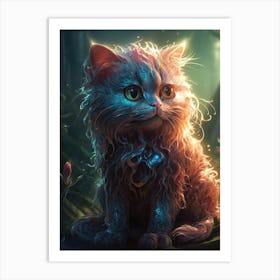 Owl Cat 3 Art Print