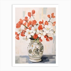 Geranium Flower Still Life Painting 4 Dreamy Art Print