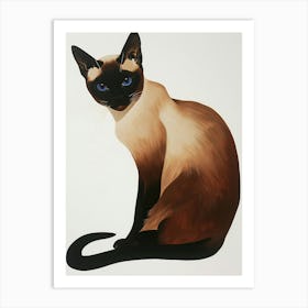 Siamese Cat Painting 3 Art Print