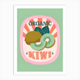 Organic Kiwi Fruit Sticker Art Print