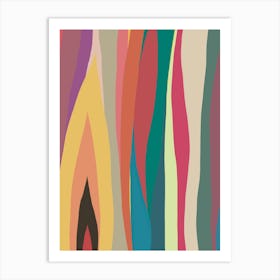 Abstract Painting Flames Art Print