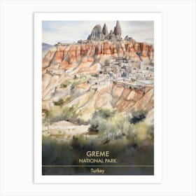 Greme National Park Turkey Watercolour 4 Art Print