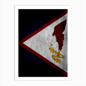 American Samoa Flag Texture Art Print