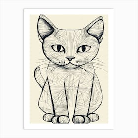 Cat Sketch Art Print