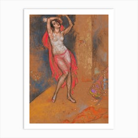 Standing Nude Woman Alice in Wonderland Art Print