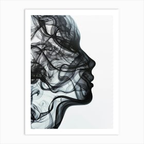 Smokey Woman'S Head Art Print