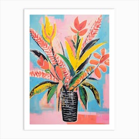 Flower Painting Fauvist Style Heliconia Art Print