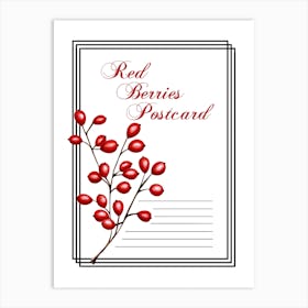 Red Berries Postcard Art Print