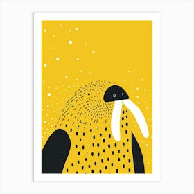 Yellow Walrus 3 Art Print