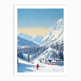 Panorama, Canada Vintage Skiing Poster Art Print